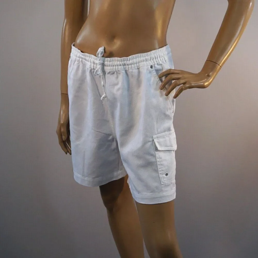 K.T Sport by Keneth Too! Vintage Cargo Shorts Womens Size Petite Small White